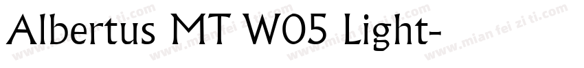 Albertus MT W05 Light字体转换